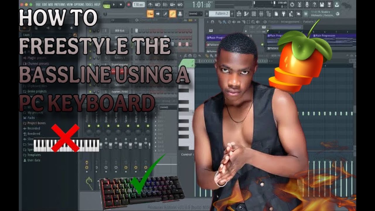 🔥How to freestyle the bassline using a pc keyboard | fl studio 2025