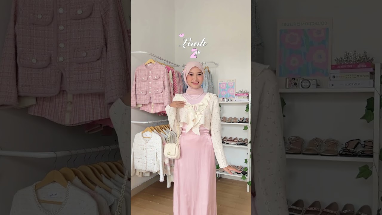 Coquette Core Outfit Ideas Hijabi Version 🎀 #gengshortsindonesia #stylingtips