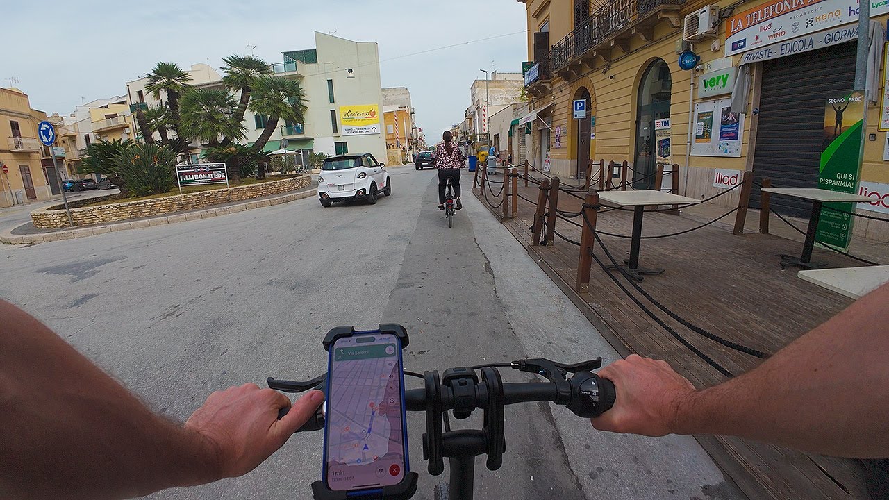 Bicycle tour through Mazara del Vallo on Sicily in Italy
