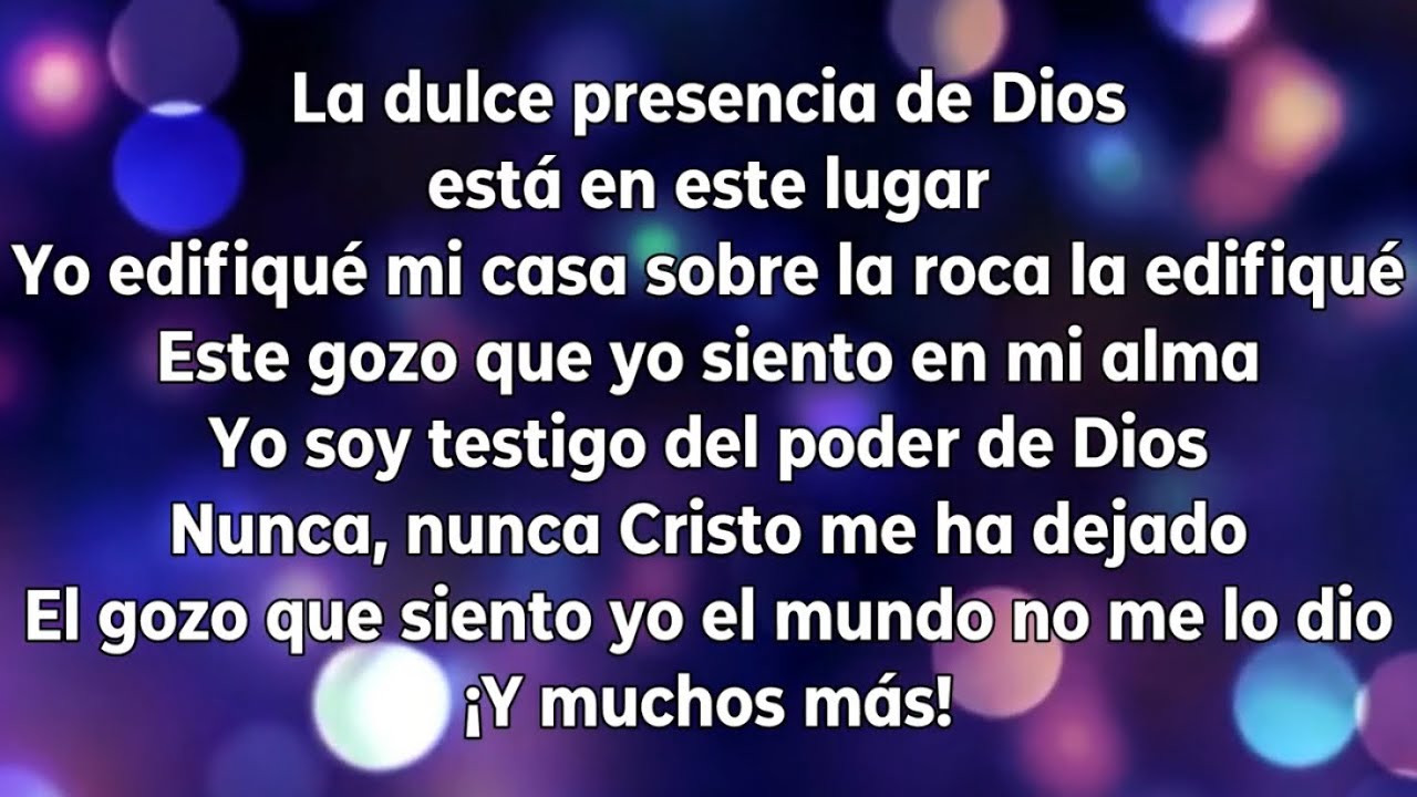Cadena de coros- La dulce presencia de Dios está en este lugar (pista/karaoke/acordes) tono mujer