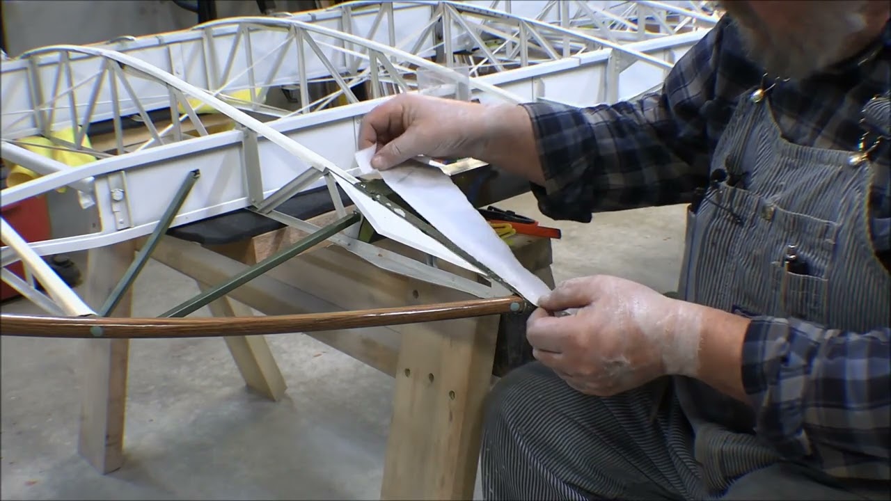 Piper Super Cub Wing / Poly Fiber Fabric Practice Run