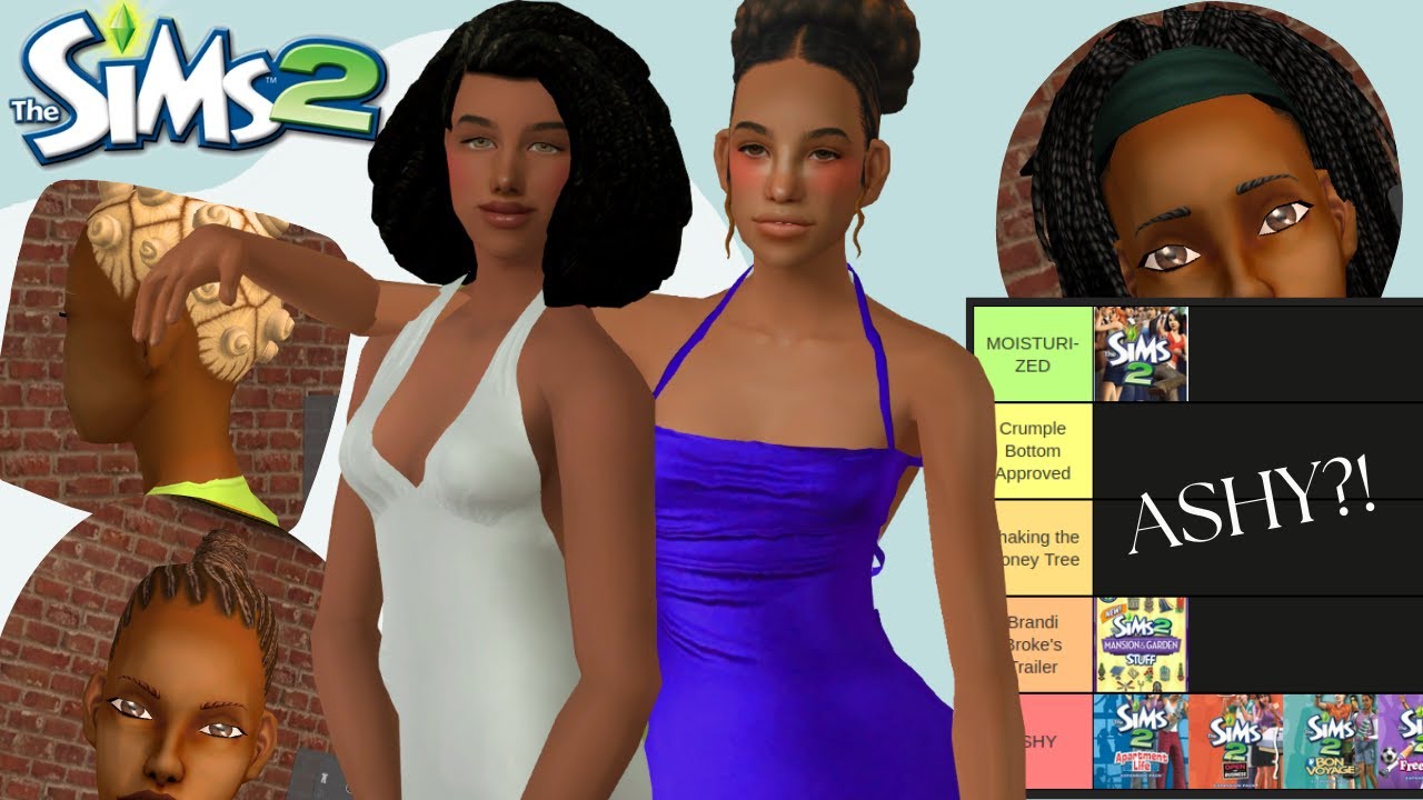RANKING all the BLACK hairs in SIMS 2! 2004 was a time… 🤦🏾‍♀️ | #sims2