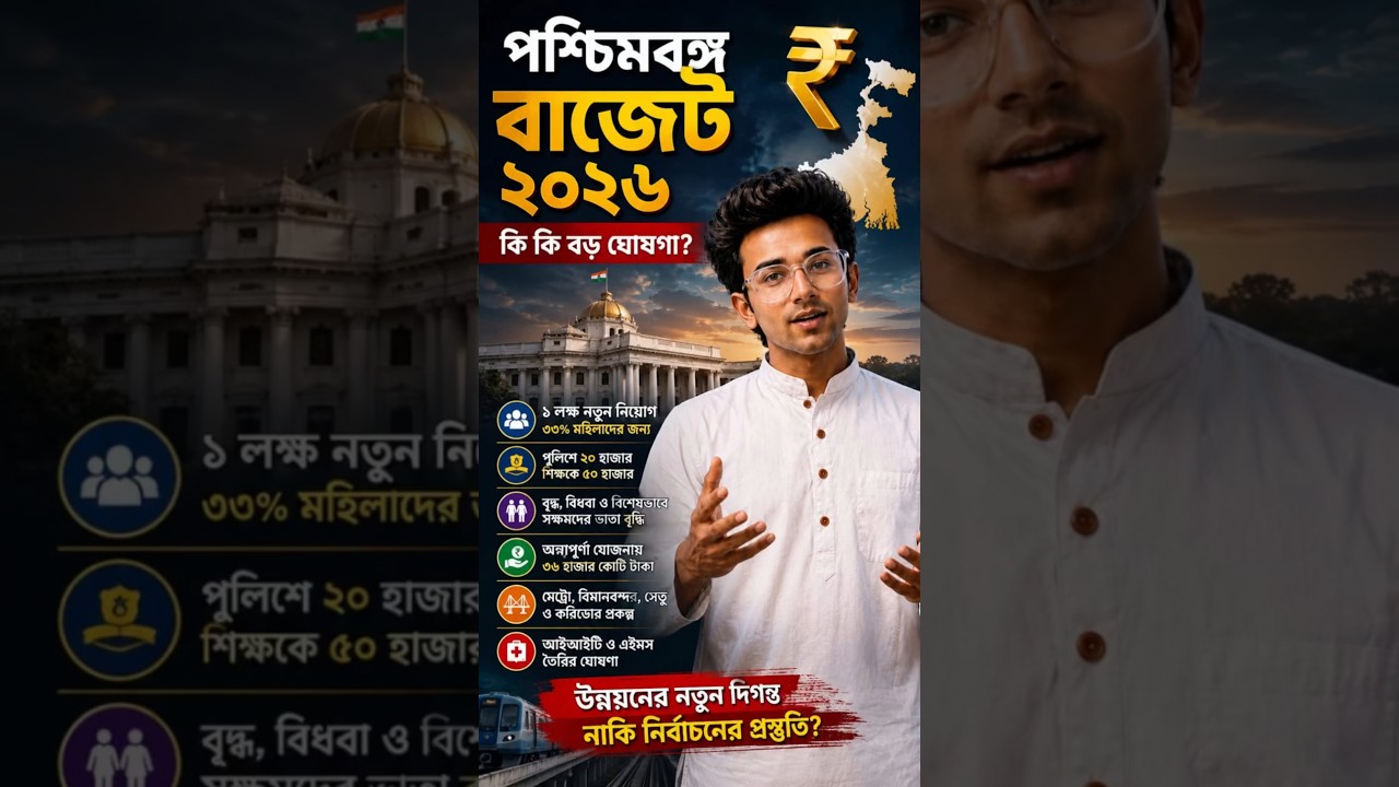 WB Budget 2026 Explained | Jobs, DA Hike, Welfare & Development Plans