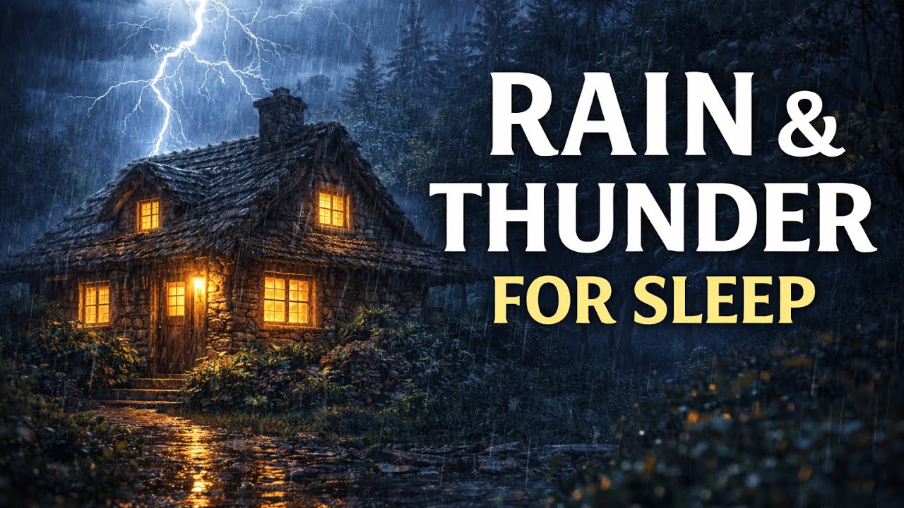 Rain Sounds for Sleeping | Cozy Forest Cabin