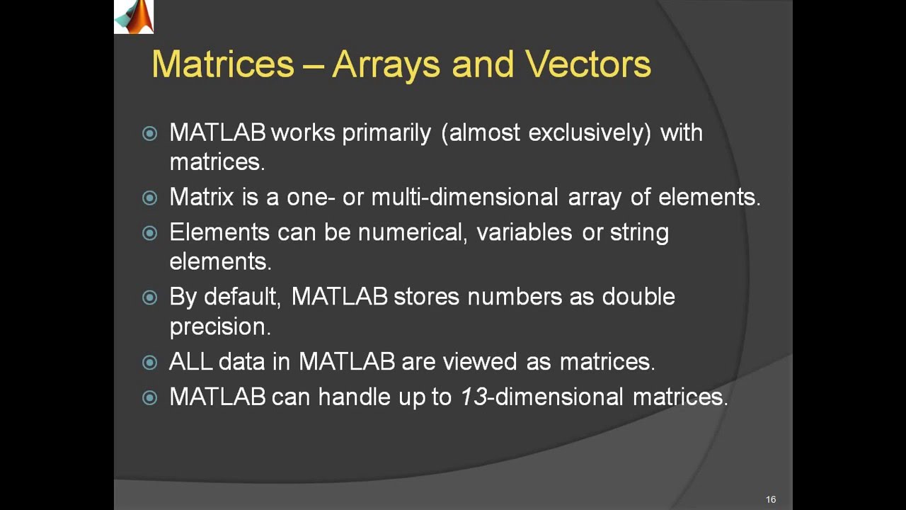 Matlab Programming and fundamentals