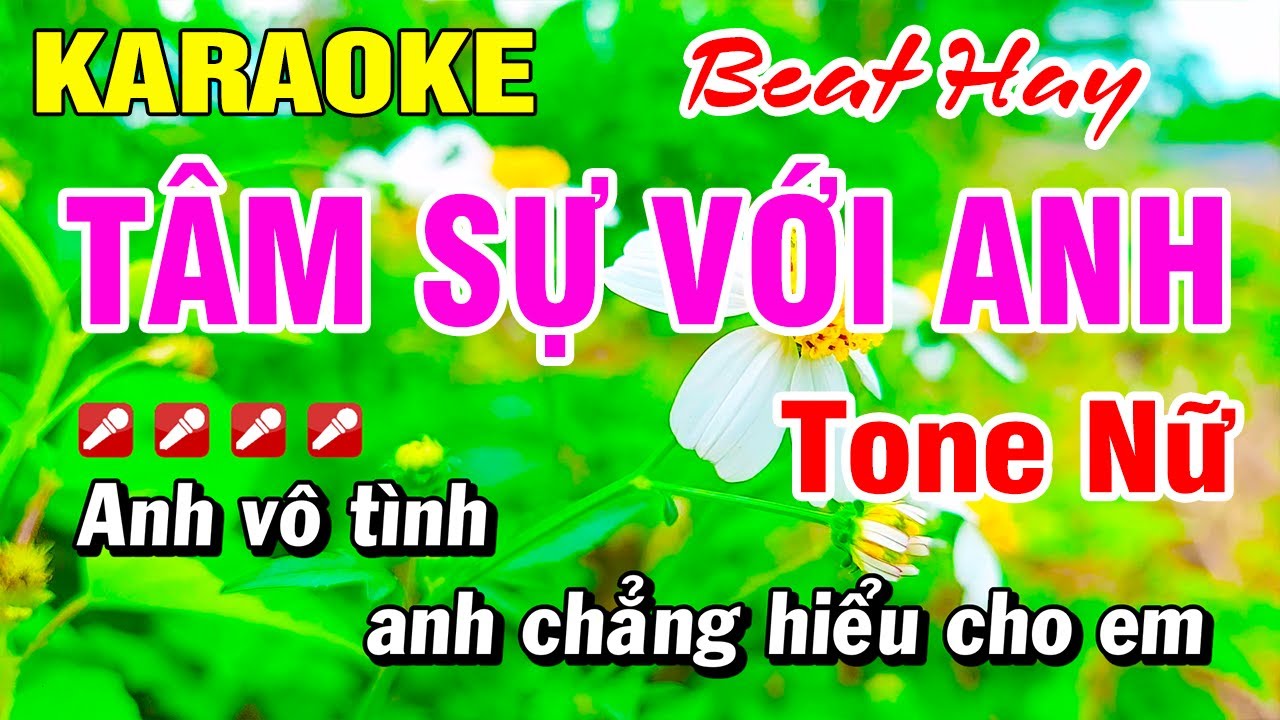 Karaoke Tâm Sự Với Anh (Beat Hay) Tone Nữ Nhạc Sống Mới | Hoài Phong Organ