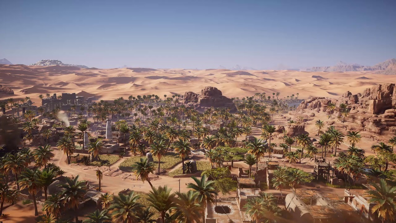 Ancient Egyptian desert oasis ambience