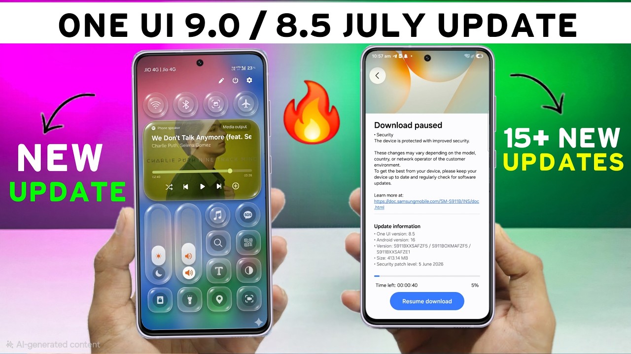 Samsung One UI 8.5/9.0 July Update 🔥Galaxy S25,S24,S23 Ultra,A35,A36,A55,M55,S24 Fe,z Fold7
