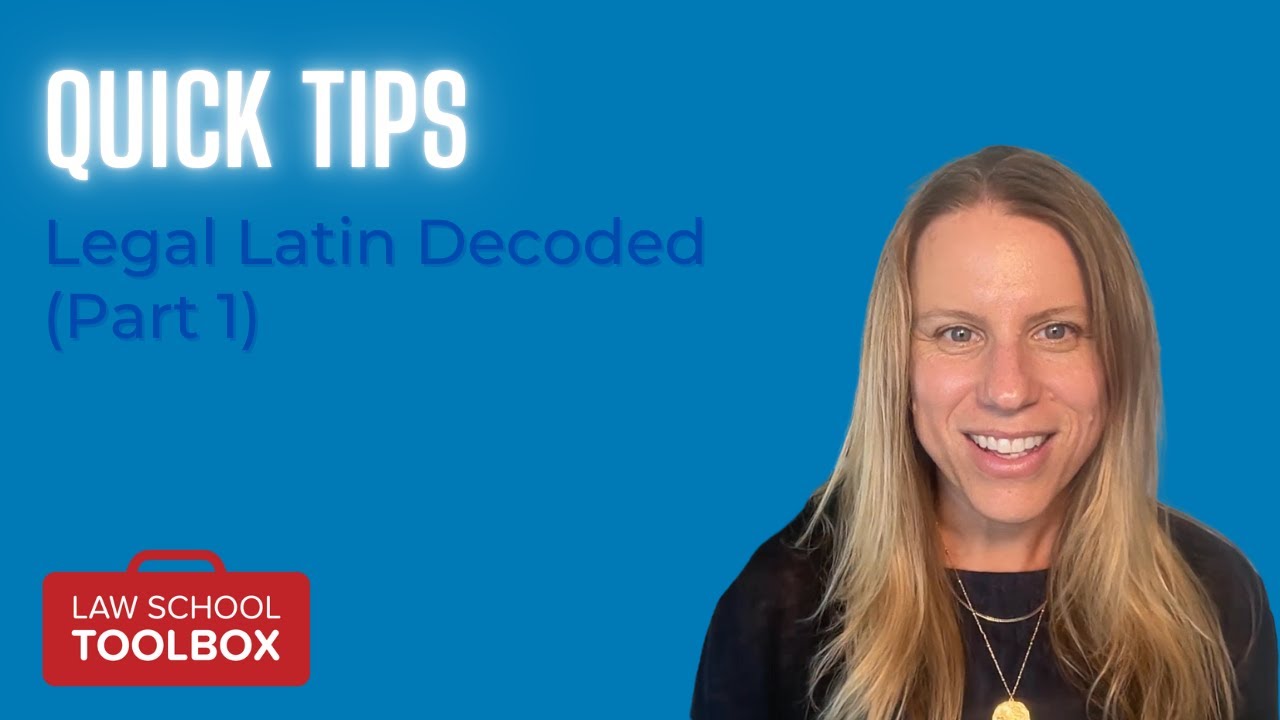 Legal Latin Decoded (Part 1)