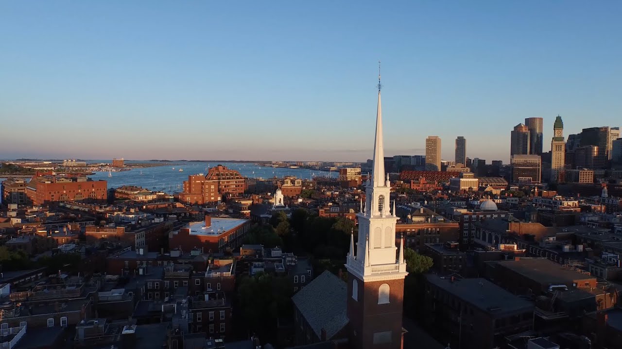 Boston's North End from Amelia the Drone