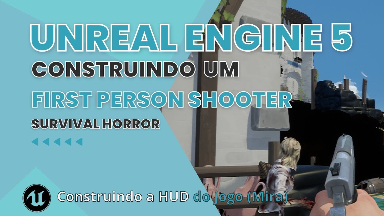 Construindo um FPS SURVIVAL HORROR na UNREAL 5 - 18 Construindo a HUD do jogo (Mira)