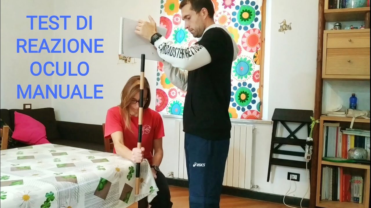Test di reazione motoria oculo-manuale con bacchetta