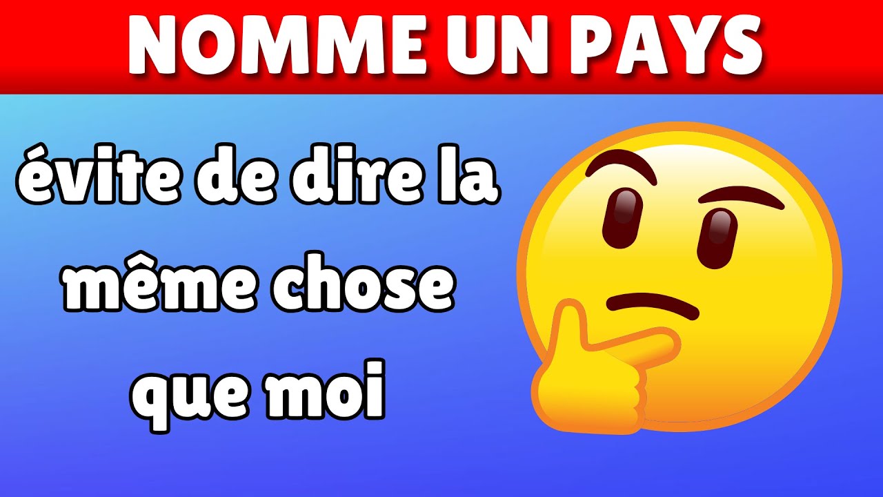 Évite de Dire la Même Réponse que Moi | Jeu d'Élimination Amusant