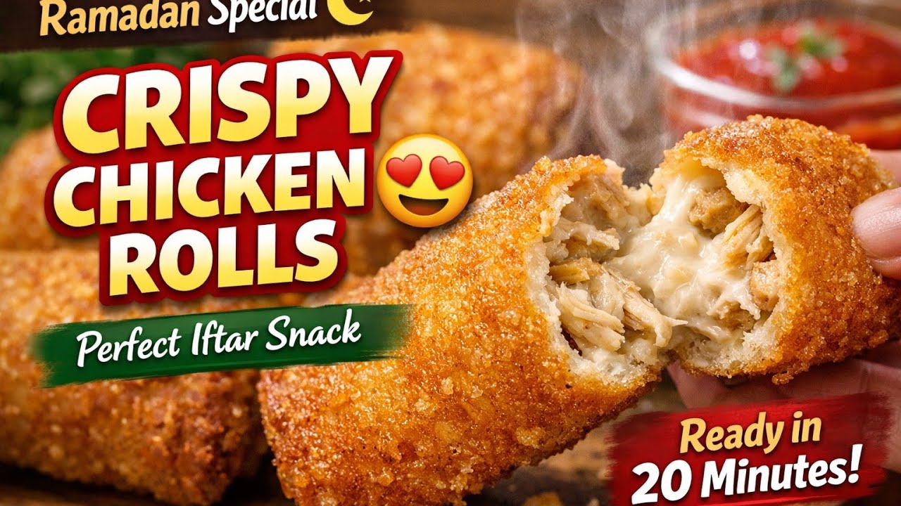 Crispy Chicken Bread Rolls | Easy Ramadan Iftar Snack Recipe|Perfect Party Appetizers 