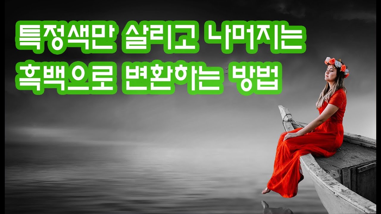 #176#특정색살리기#펜도구#포토샵강좌#개체선택도구