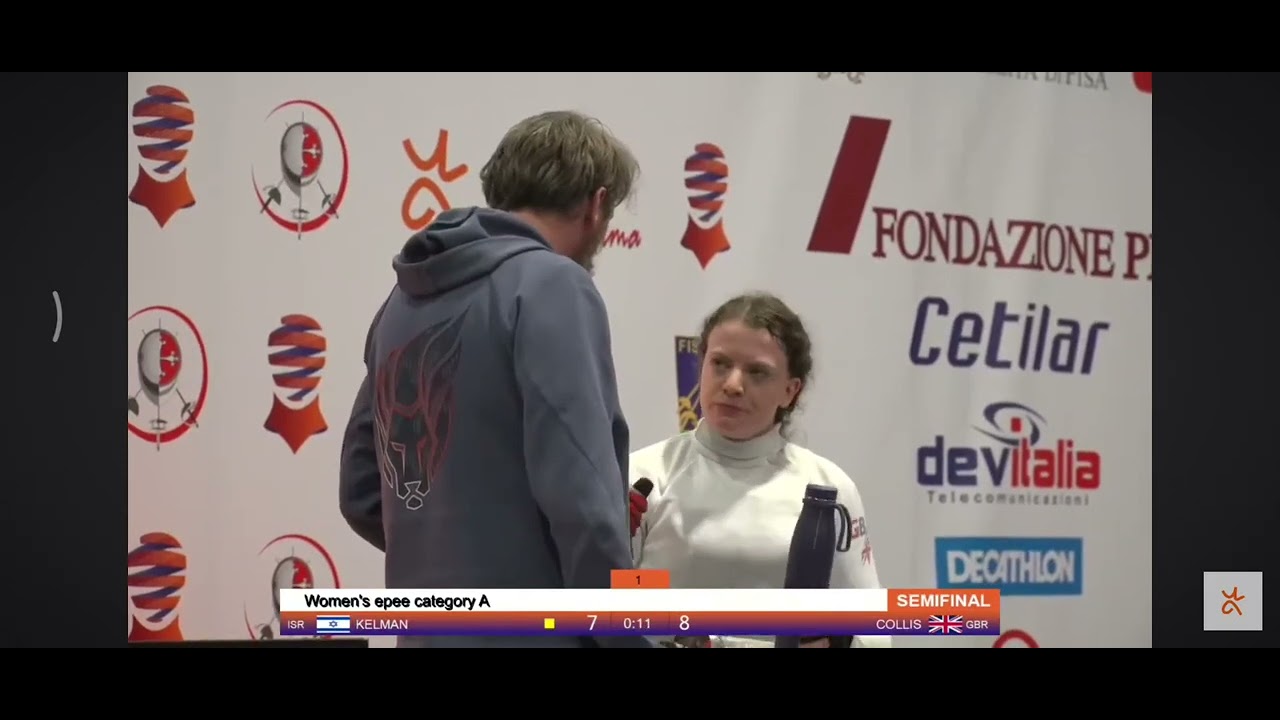 19/02/26 Pisa World Cup. Semi-final. Linor Kelman vs Gemma Collis