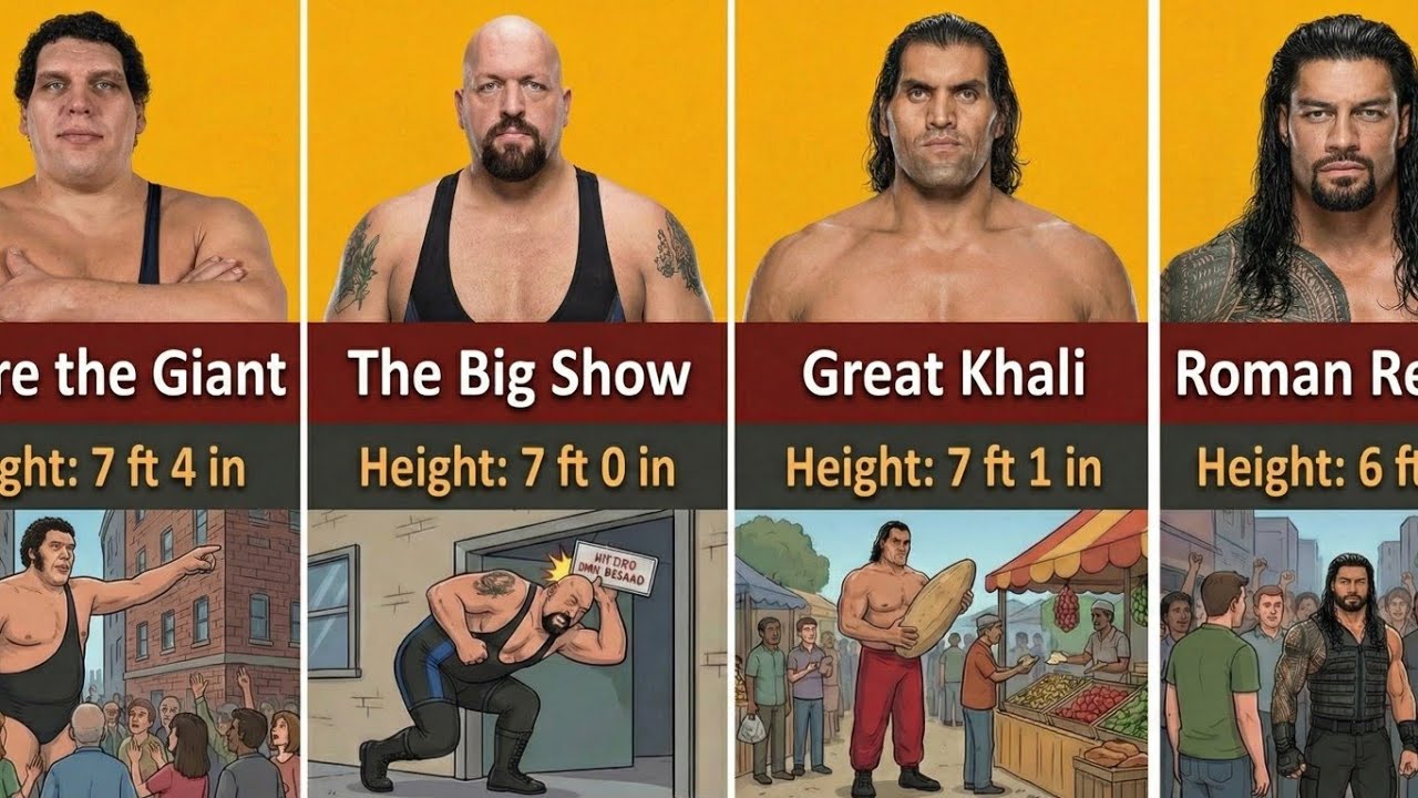 😲 Shocking Height of WWE Wrestlers in 2026