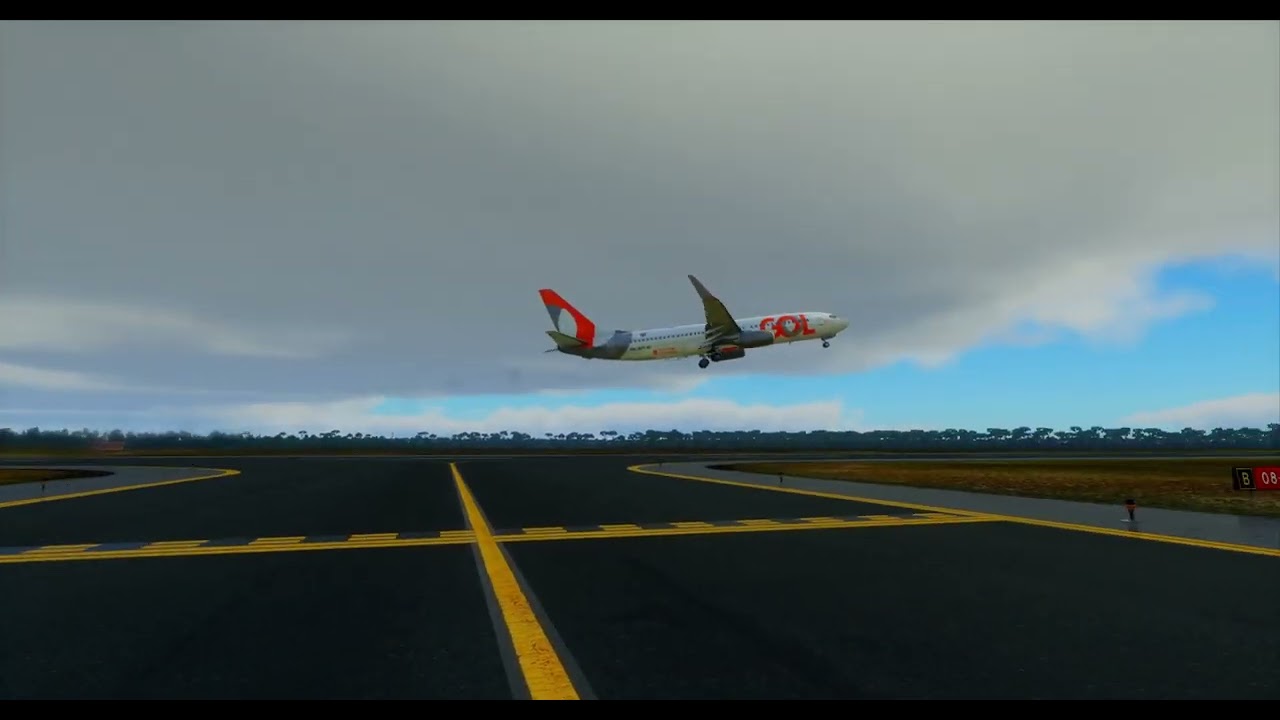 Go-around GOL B737-800 Macapá Airport-SBMQ X-Plane 12