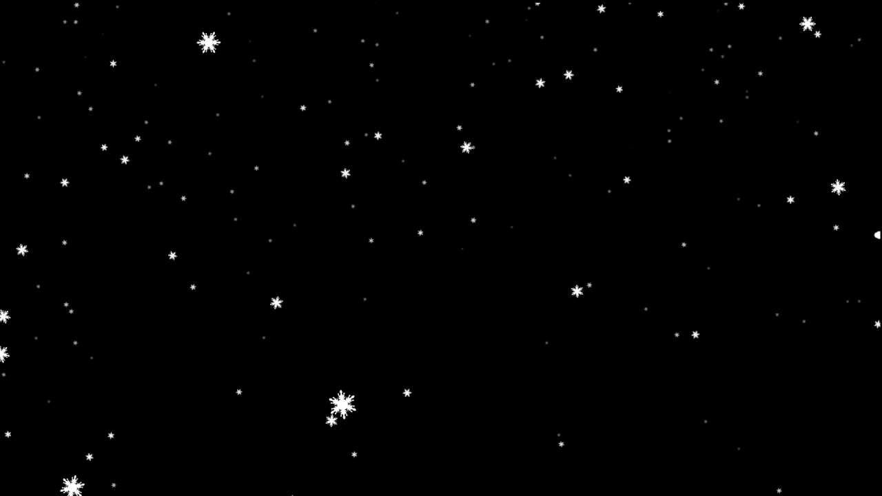 fractal snowflakes falling - free HD overlay footage