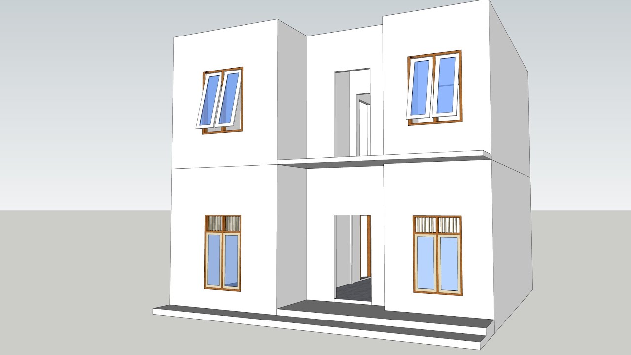 Desain Rumah Dua Lantai 9x10, dengan 5 kamar (Part 1)