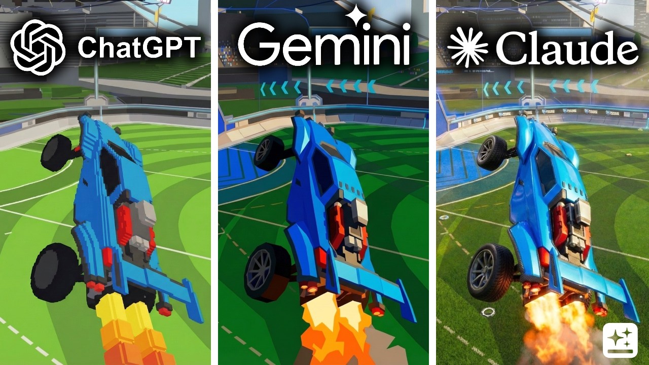 ChatGPT vs Gemini vs Claude Make Rocket League