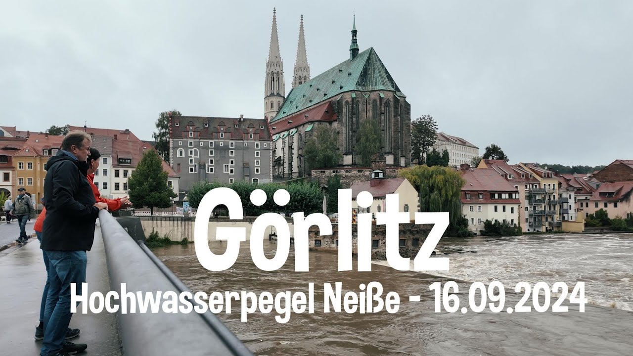 Hochwasser in Görlitz - So sieht der Neißepegel bei Alarmstufe 3 aus #ostsachsen