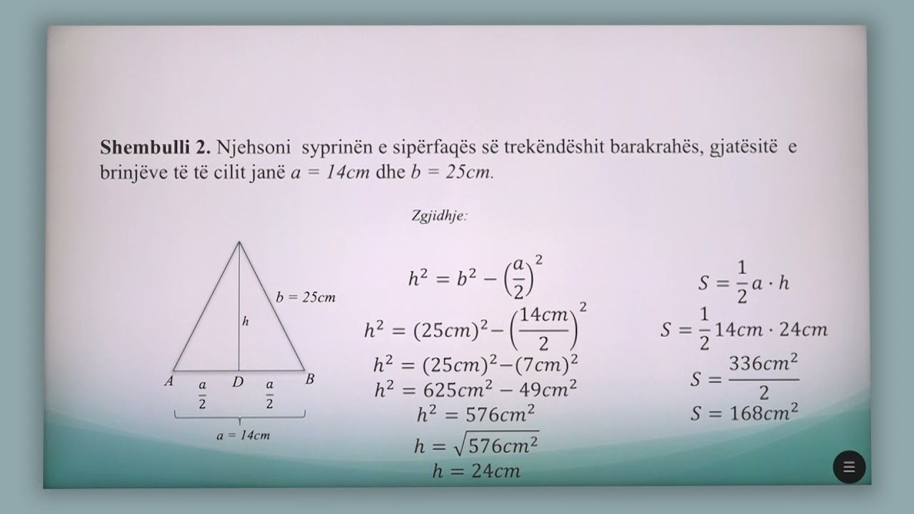 8 02 080 - Java 21 - Matematikë - Zbatimi i Teoremës së Pitagorës në trekëndësh barakrahësh