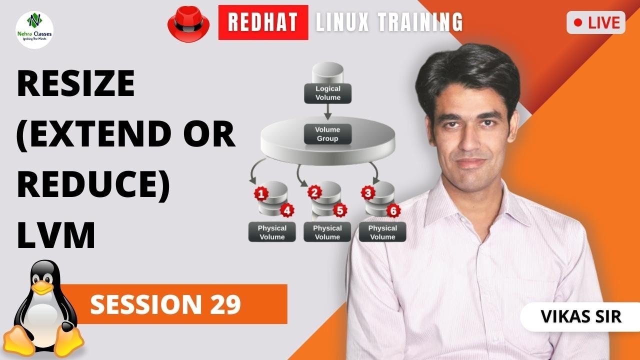 Session-29 | Resize (Extend Or Reduce) LVM in Linux | Nehra Classes