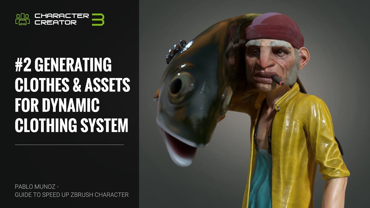 Master Class - ZBrush Pipeline: #2 Generating Assets for the Dynamic Clothing System - by Pablo