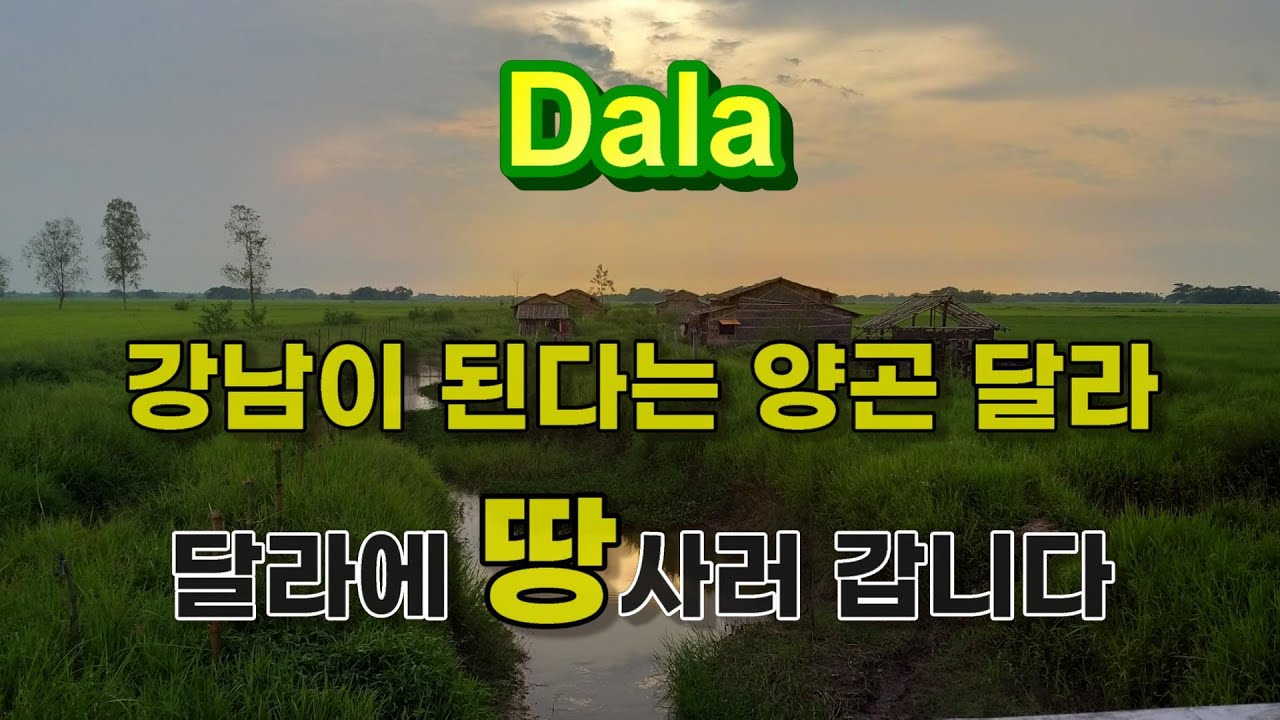 미얀마 양곤 달라, 그 달라에 땅사러 갔습니다.