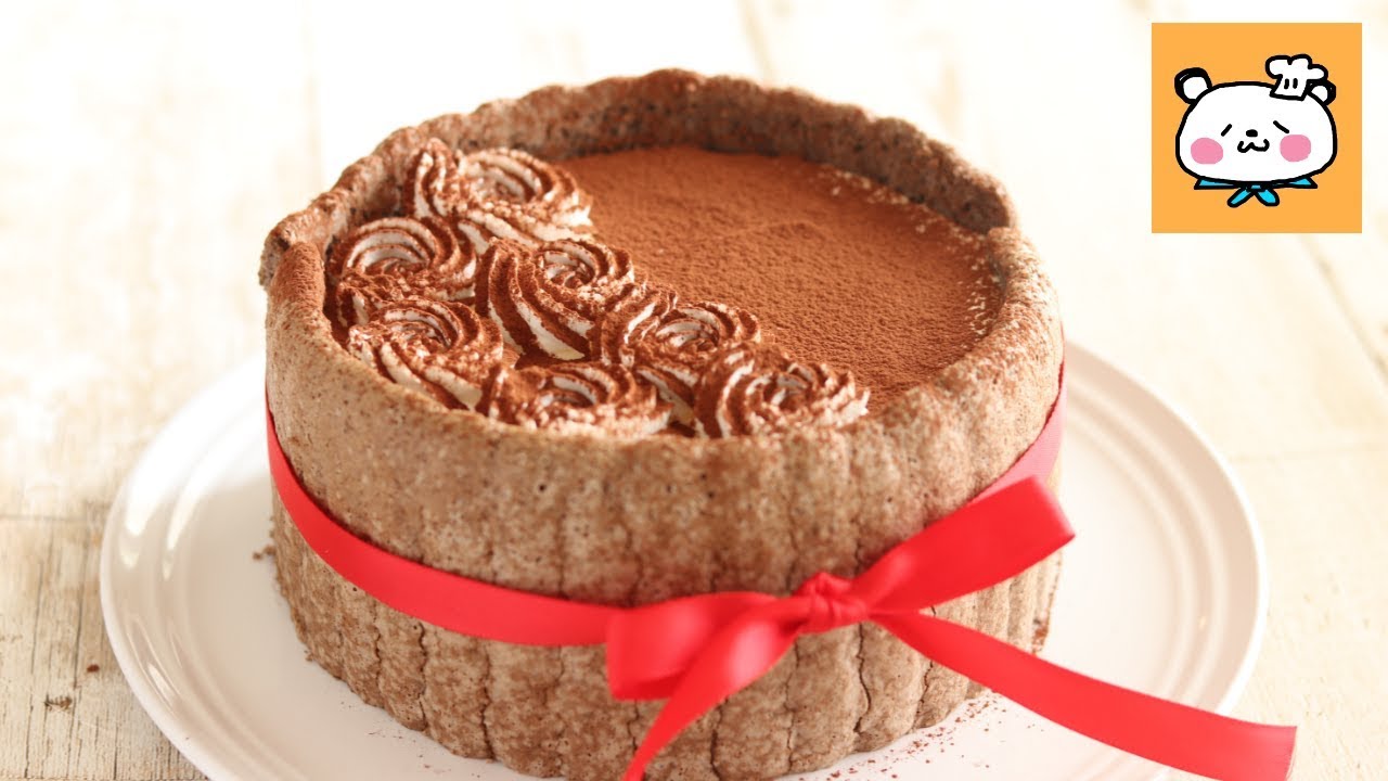 ティラミスのシャルロットケーキ Tiramisu Charlotte Cake｜クリスマスのお菓子#5｜HidaMari Cooking