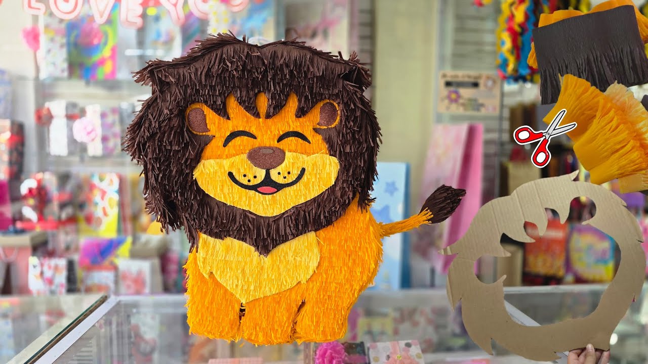 Cómo hacer una piñata de León / Video completo  🦁🤎