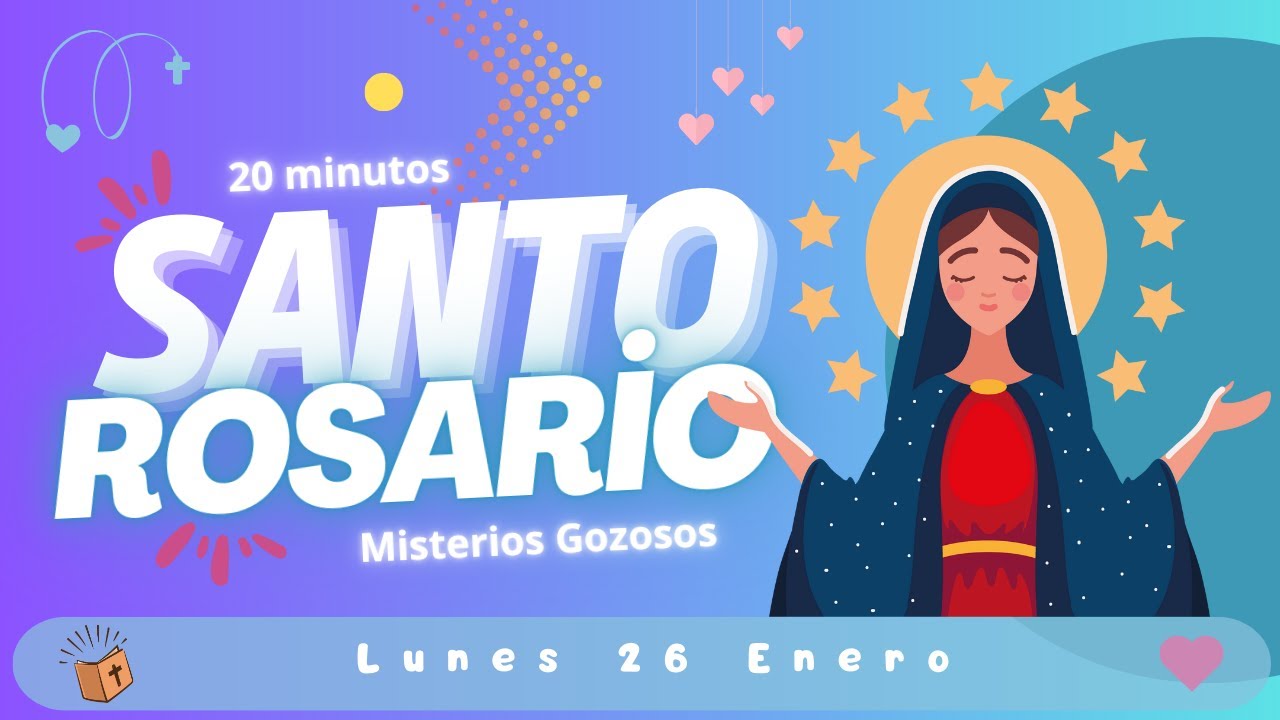 Rosario diario corto 😇 Hoy Lunes 26 Enero 🙏🏼 Misterios Gozosos 🙏🏼