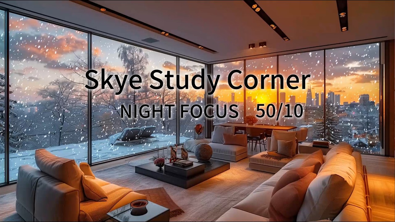 Night Focus Series🚀 4 Hours🚀 | Pomodoro 50/10 | Rain Ambience | With Countdown