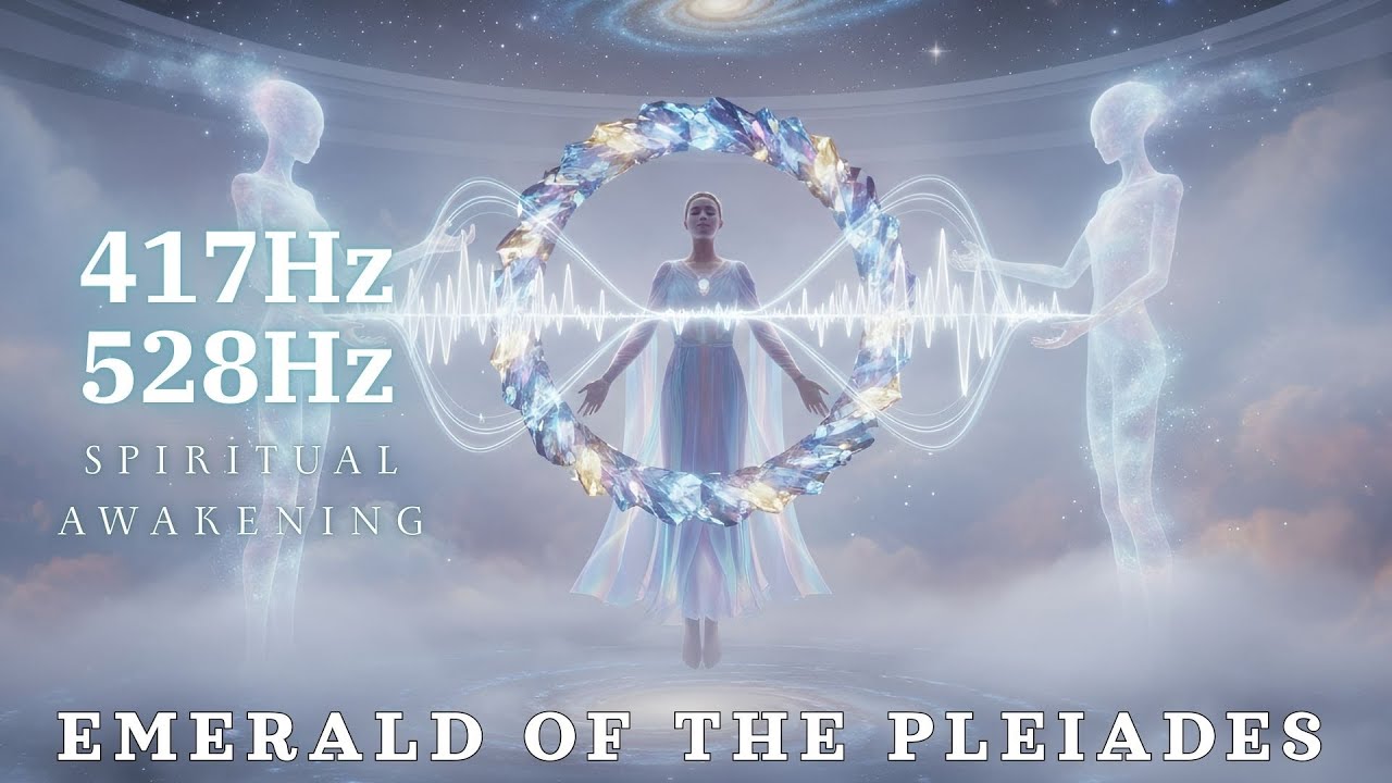 417Hz & 528Hz Spiritual Awakening 🛸 Emerald of the Pleiades | Celestial Vocal Music