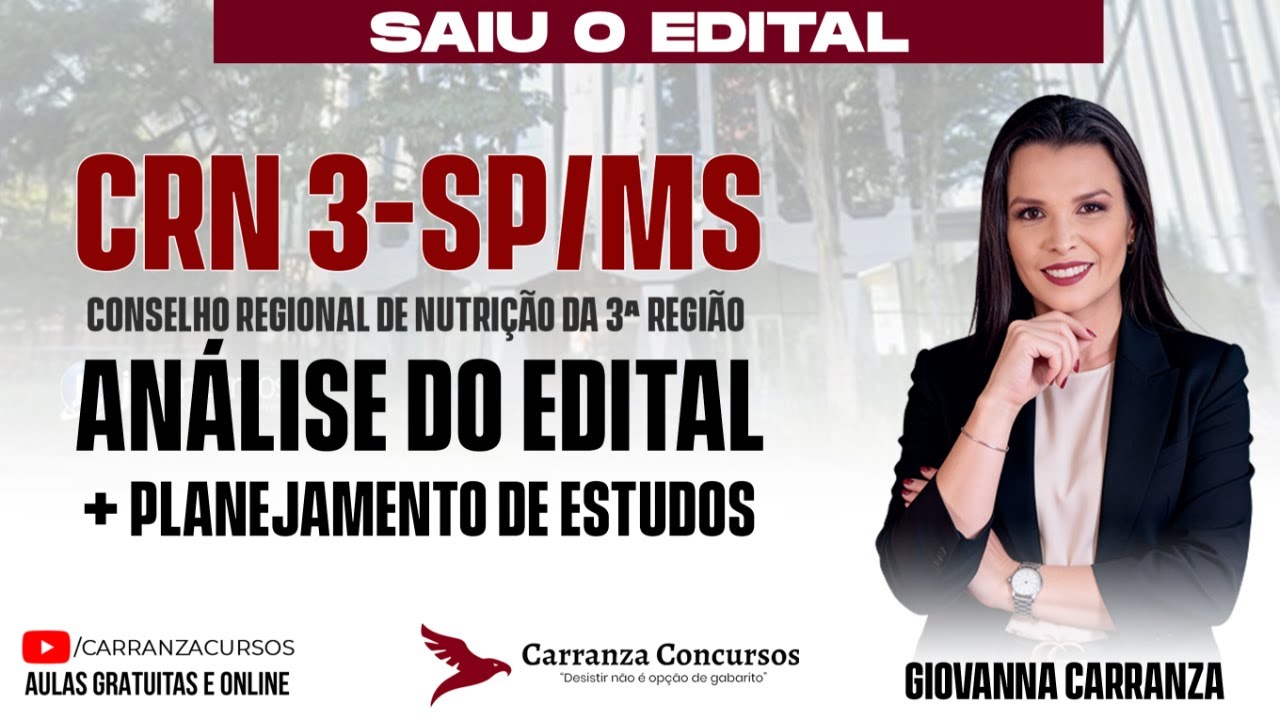 Concurso CRN3-SP/MS: Análise do Edital e Planejamento de Estudos