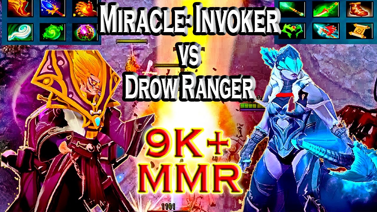Miracle Invoker vs Drow Ranger Highlights Dota2: How Strong 9K Invoker