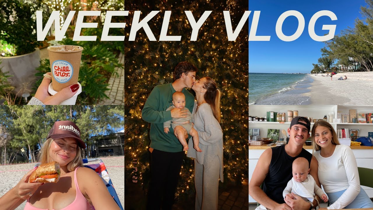 WEEKLY VLOG: life updates, beach day & christmas event with in-laws in town
