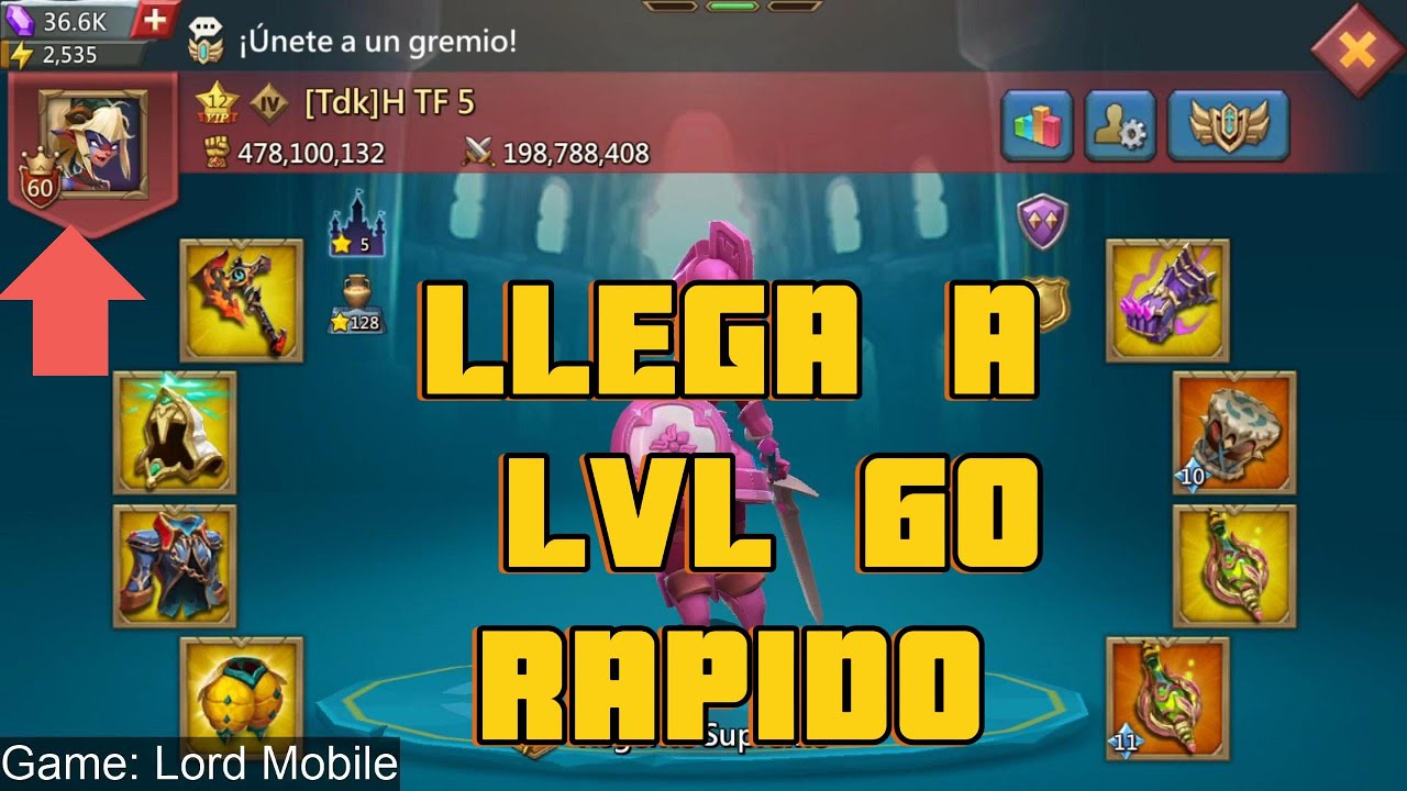 Lord Mobile - Como subir rápido a LVL 60 - 2024