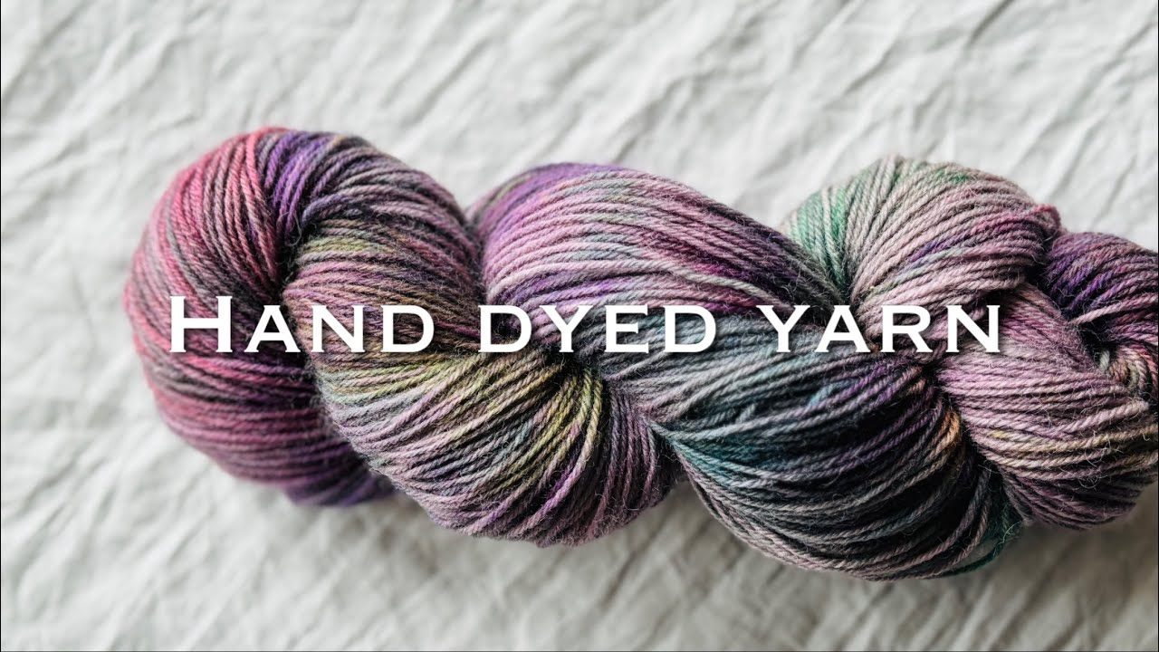 🧶집에서 손염색실 만들기 | 원사별 비교 | Hand dyed yarn