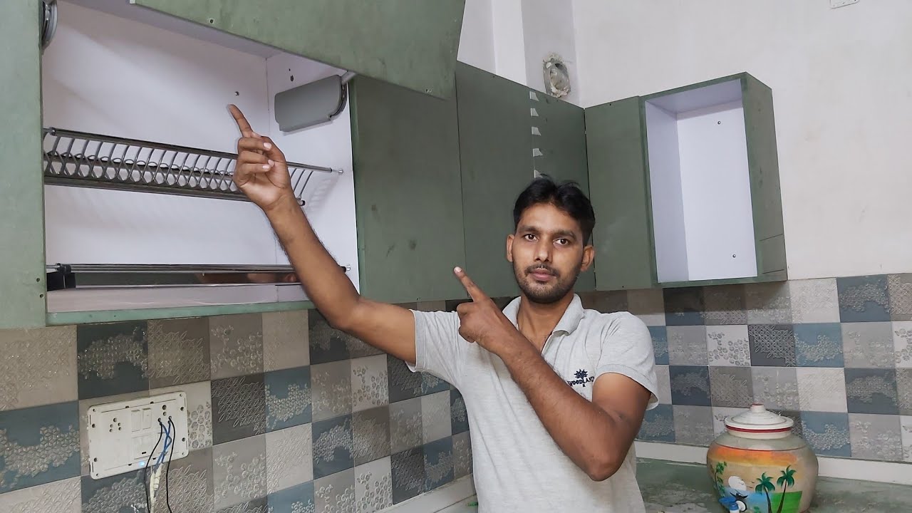 Modular kitchen में! lift up Gazzel कैसे लगाते हैं? | How to apply hydraulic in model kitchen