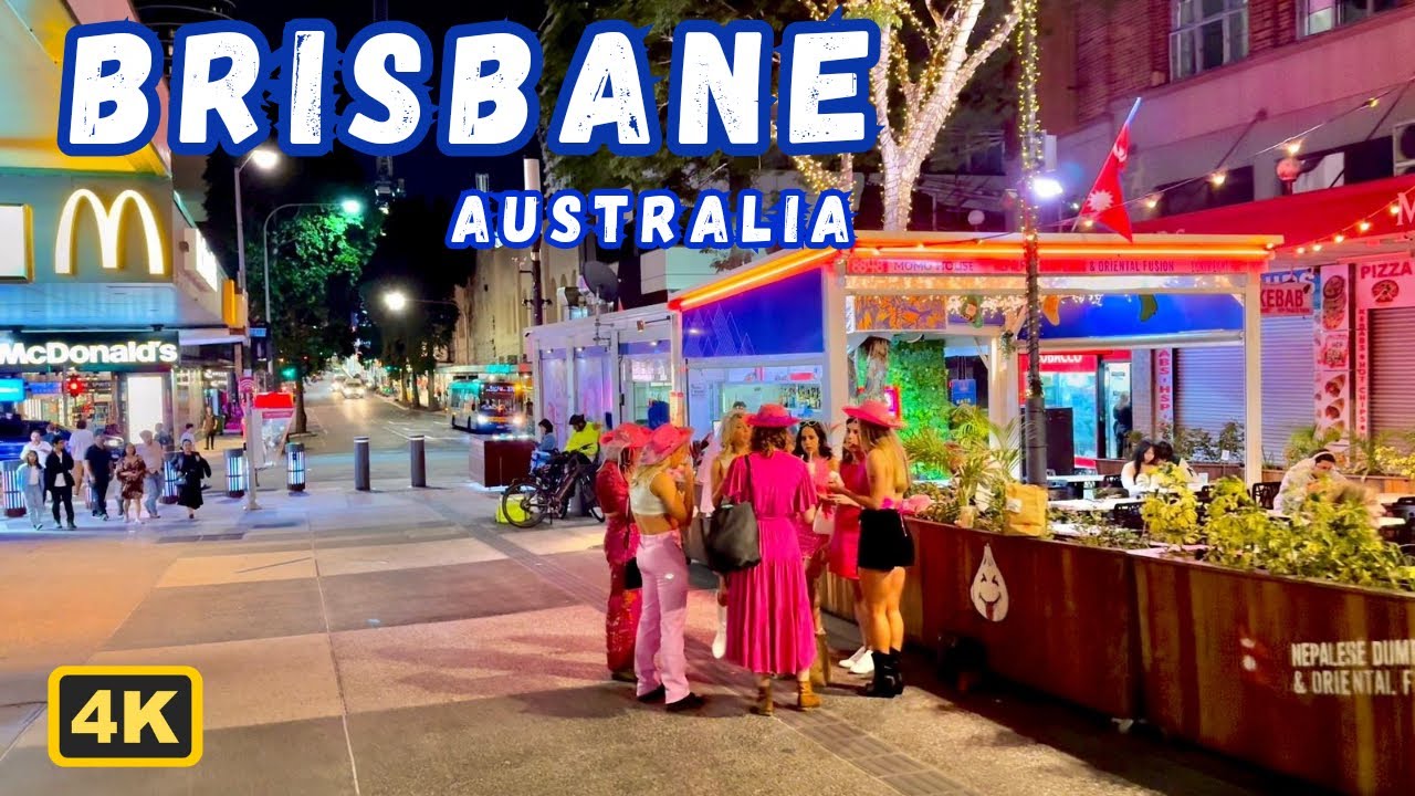 Saturday Nightlife In Brisbane, Australia 🇦🇺 | Fortitude Valley Walking Tour 💃🏼[4K]