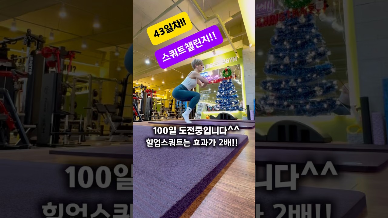 43일차 스쿼트챌린지! 100일도전중! 