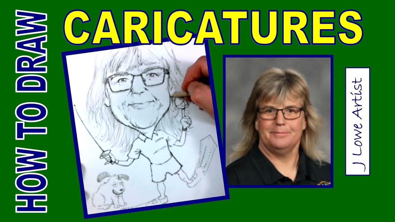 HOW TO DRAW CARICATURES STEP BY STEP FOR BEGINNERS, Female Caricature Tutorial