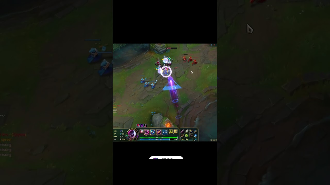 Jinx Sniped Qiyana from Botlane to MID #leagueoflegends #outplayed #jinx #adcarry #riotgames #gaming