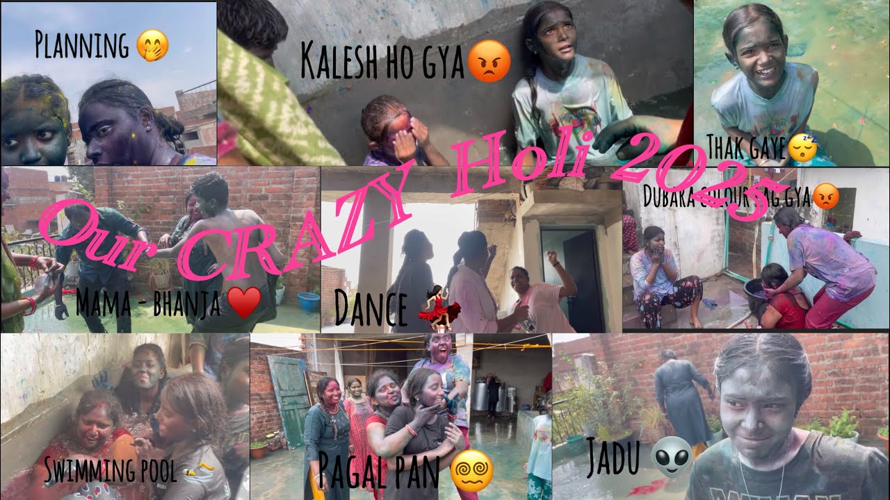 Ganga mela ki holi humare ghar mein asi hi kheli jati hai…🌈🎨🎡🧿|| KRATI VLOG ♥️||