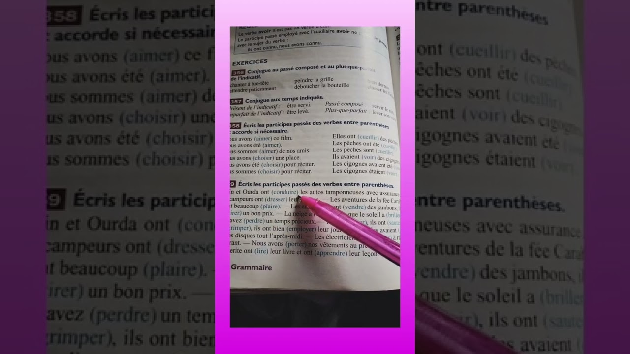 Le participe  passé employé avec l'auxiliaire avoir