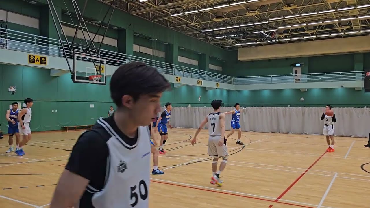 2025香港籃球聯賽 男甲二 安青 (白) vs 旭暉 (藍) Q1 