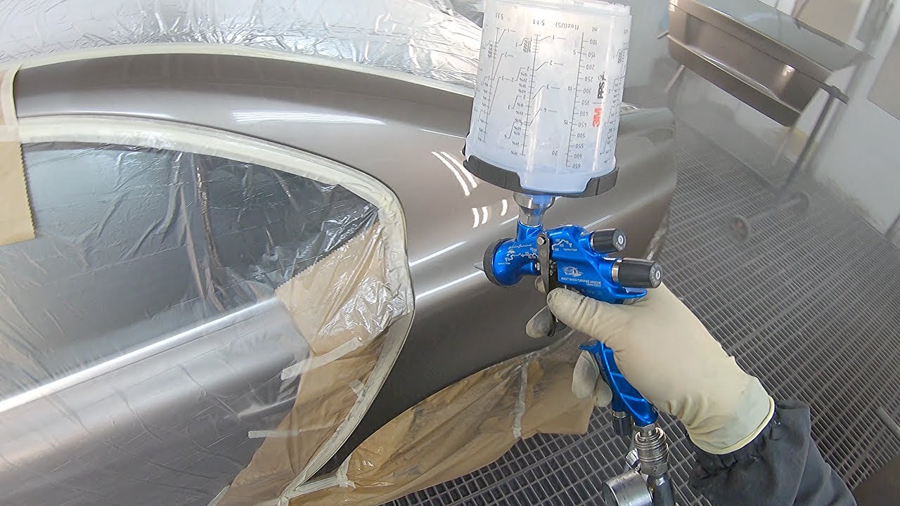Car painting | Dark Gold paint | Waterborne Cromax Pro Axalta | Clear coat Lechler mc405 Iwata ws400