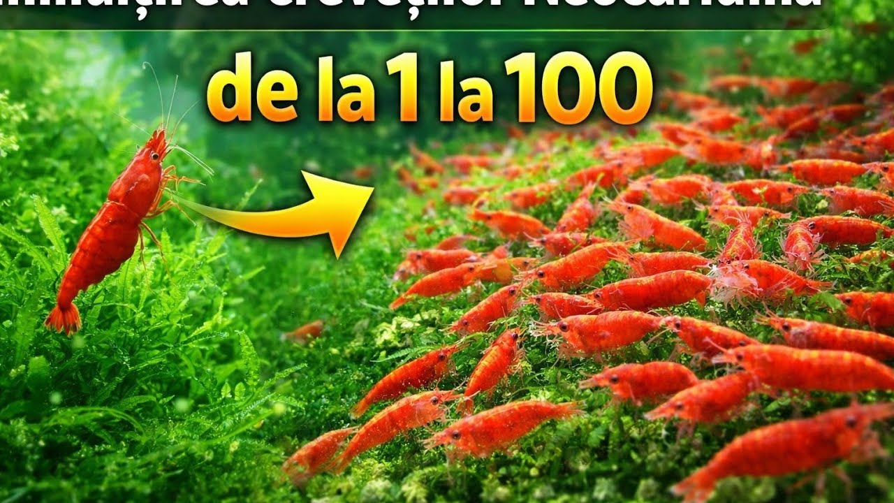 Neocaridina în acvariu | Înmulțire rapidă de la 1 la 100